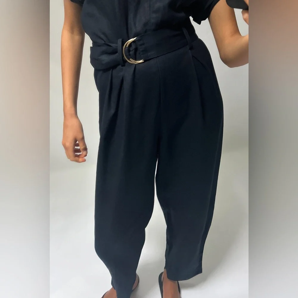 ZARA BLOGGERS’ FAVORITE BELTED LINEN BLEND JUMPSUIT